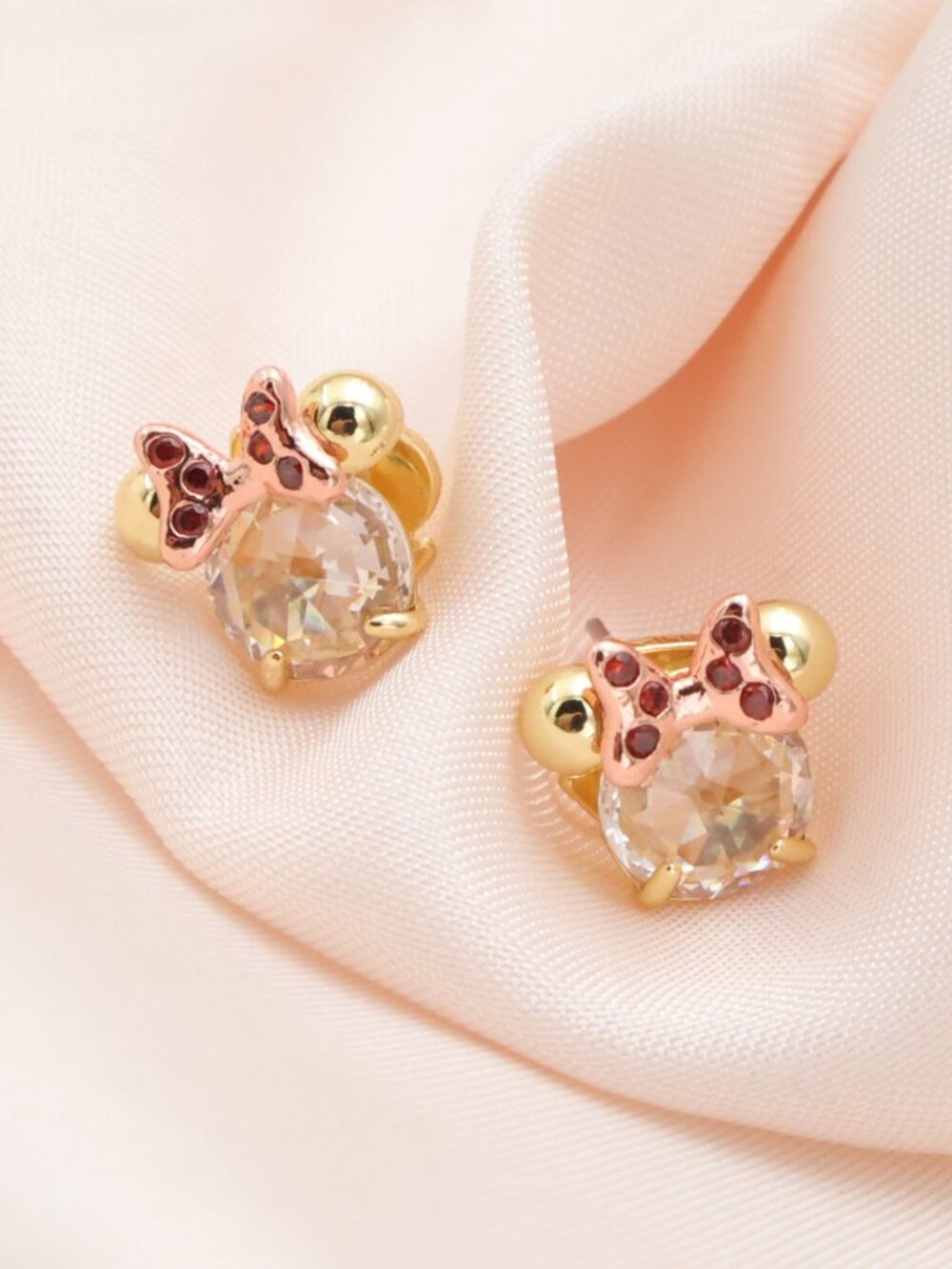 Disney X Kate Spade Minnie Stud Earrings Gold - Picture 3 of 3